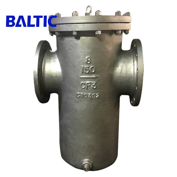 ASTM A351 CF3 Basket Strainer 8 Inch 150 LB, RF Flange, ASME B16.34