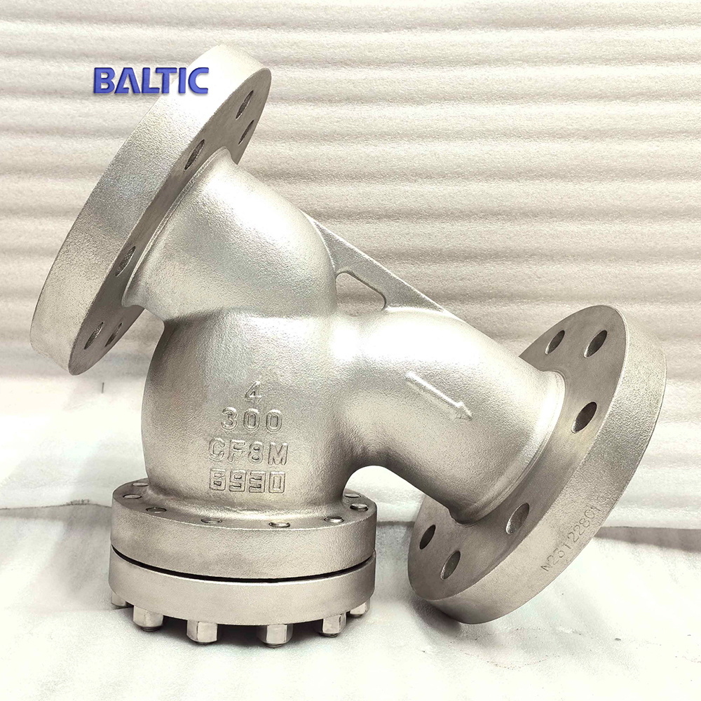 ASME B16.34 Strainer, A351 CF8M, 4 Inch, 300 LB, RF Flanged