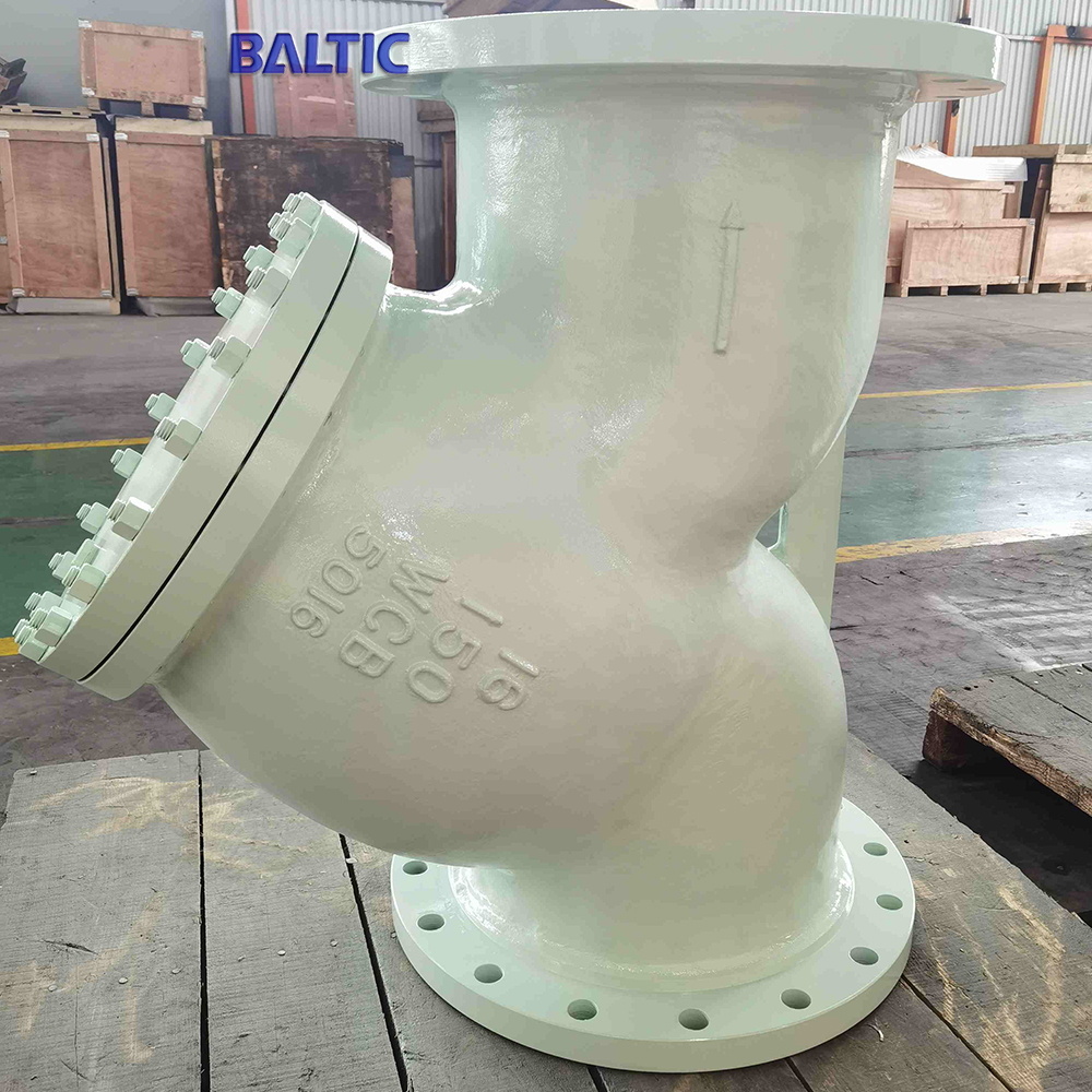 ASME B16.34 Y Strainer, ASTM A216 WCB, 16 Inch, 300 LB, RF