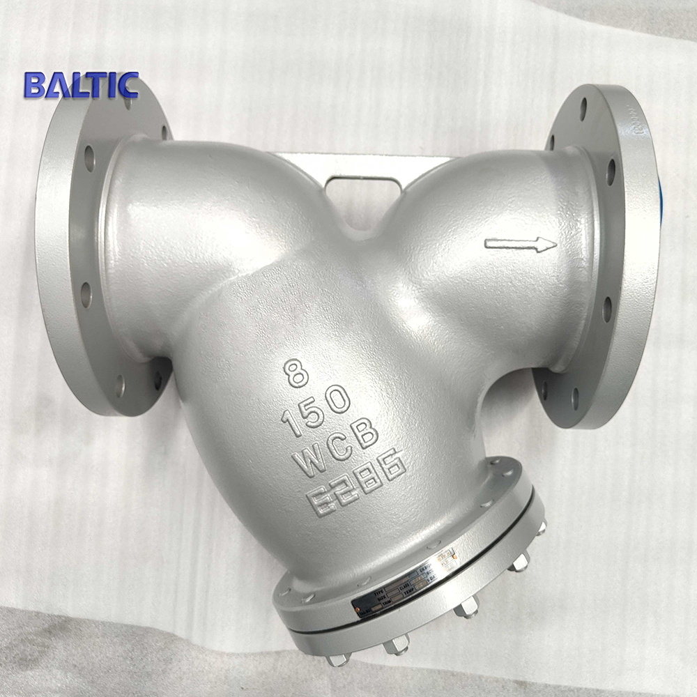 ASTM A216 WCB Y Strainer, ASME B16.34, 8 IN, 150 LB, Flanged