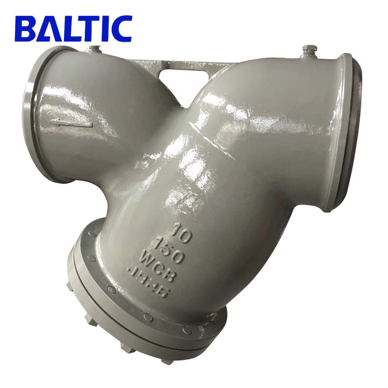 ASTM A216 WCB Y Type Pipe Filter, 10 Inch, Class 150, ASME B16.34