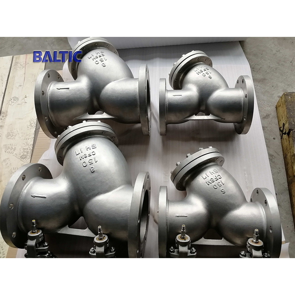 ASTM A351 CF8M Y Pipe Filter, Stainless Steel, 8 Inches, FF