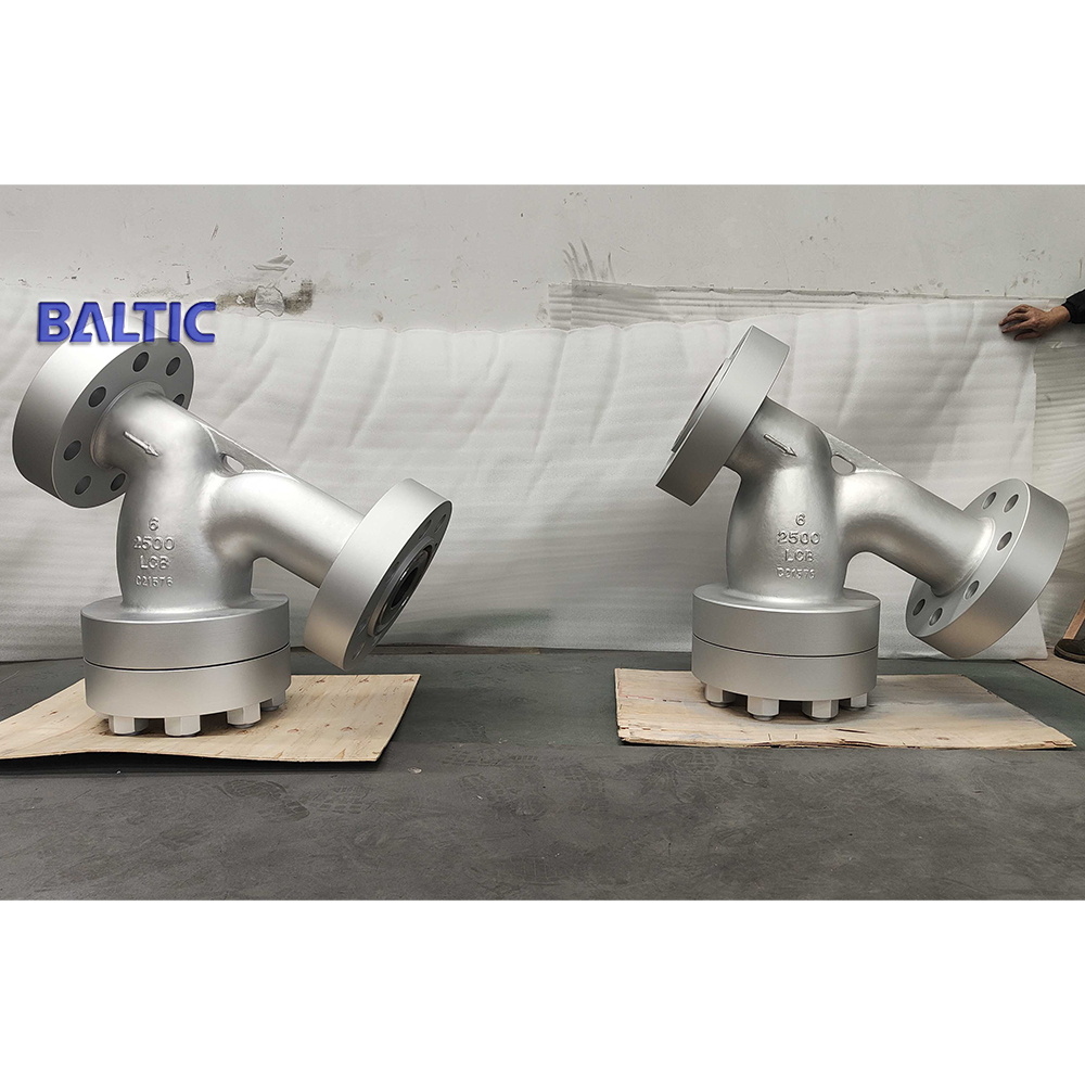 ASTM A352 LCB Strainer, ASME B16.34, 6 IN, CL2500 LB, RTJ