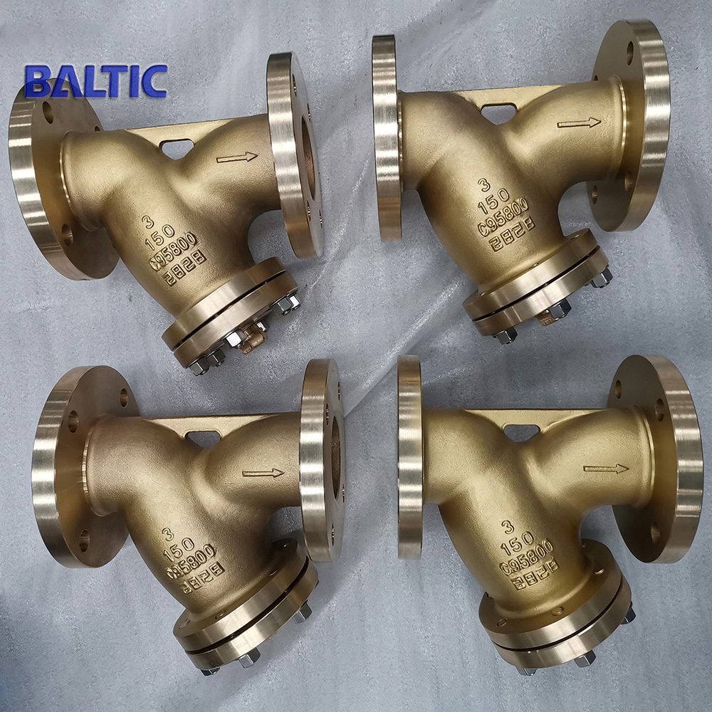 ASTM B148 C95800 Strainer, ASME B16.34, Al-bonze, 3 IN, CL150