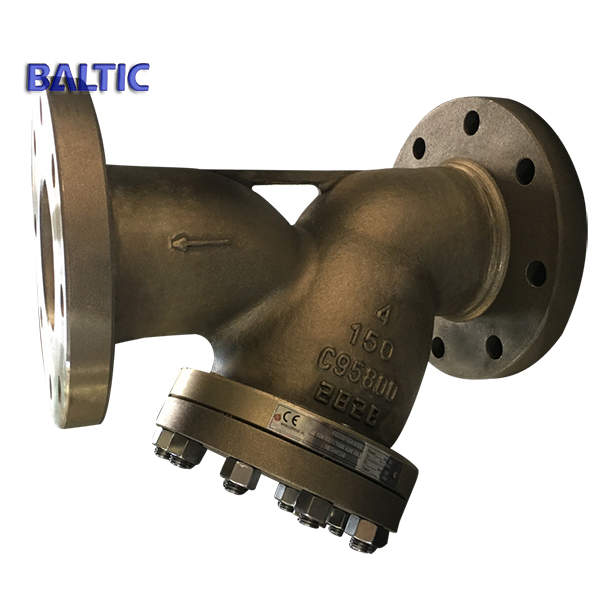 ASTM B148 C95800 Y Strainer for Sea Water, 4 Inch, Class 150 LB, FF