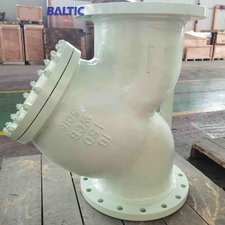 ASME B16.34 Y Strainer, ASTM A216 WCB, 16 Inch, 150 LB, RF