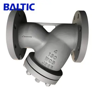 ASME B16.34 Y Strainer, ASTM A216 WCB, 4 Inch, 150 LB, RF Flanged