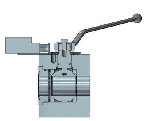 Schematic diagram of ball valve structure
