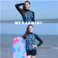 Germany style long sleeve women's rash guard for sale