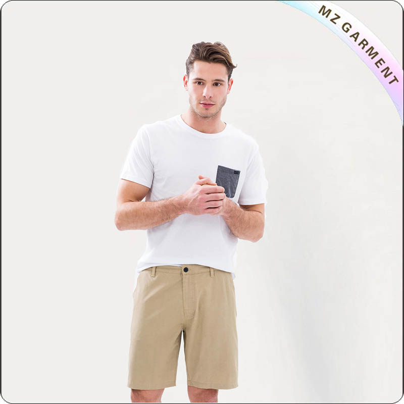 Men Creamy Yellow Bathing Trunks