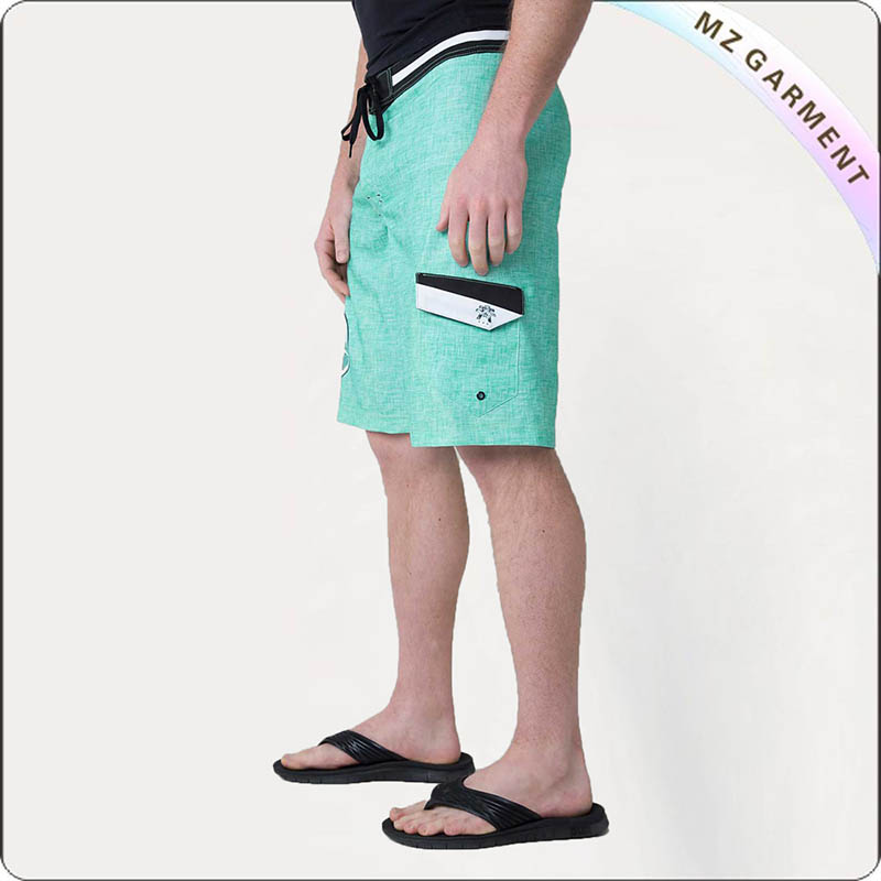 Men Green Mint Surf Trunks