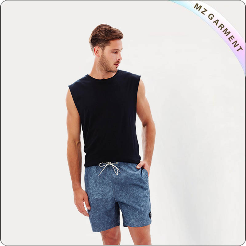 Men Jean Pattern Beach Shorts