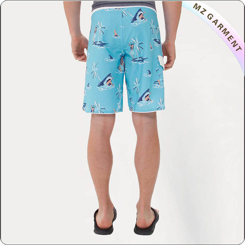 Men Palm Swim Trunks