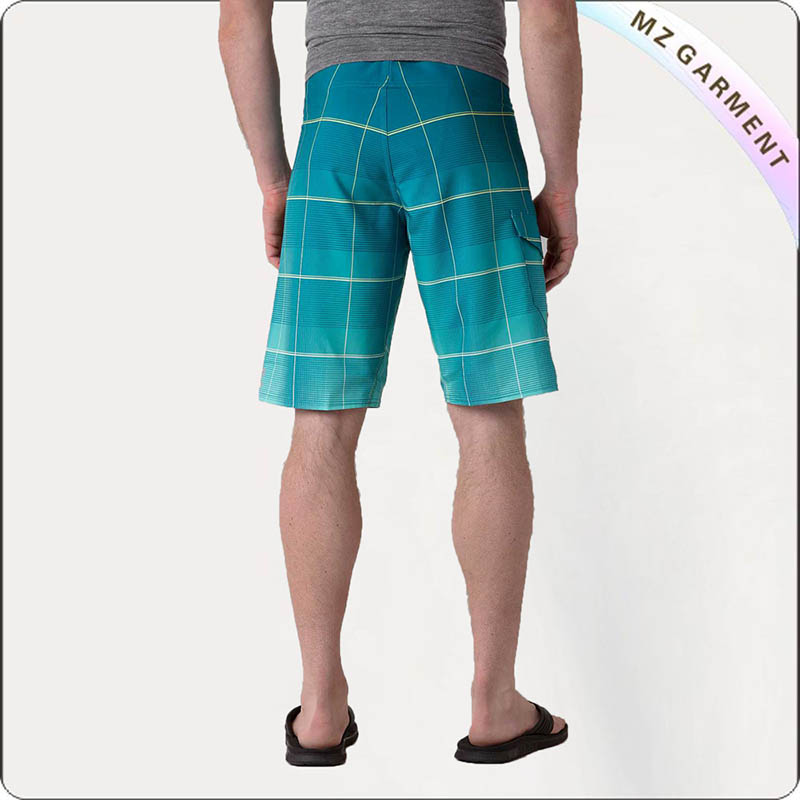 Men Plaid Bathing Trunks