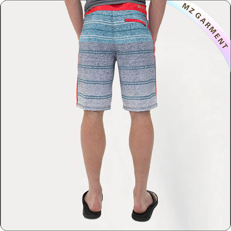 Men Stripe Swim Trunks