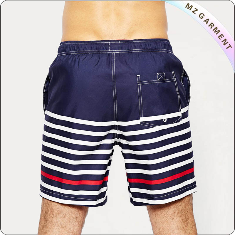 Men Tricolor Beach Short Pants
