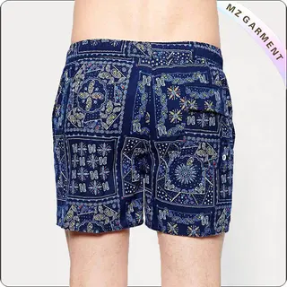 Men Navy Bathing Trunks
