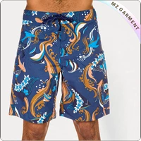 Men Motif Printing Beach Short Pants