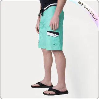 Men Green Mint Surf Trunks