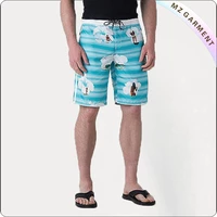 Men Portrait Print Board Shorts
