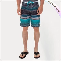 Men Group Stripe Bathing Trunks