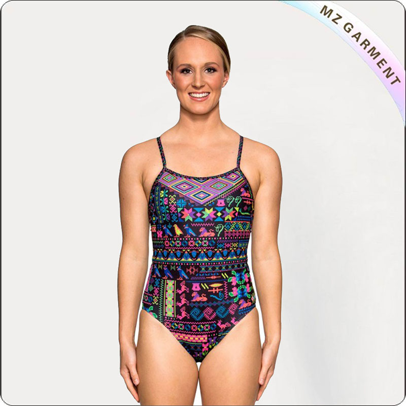 Adult Counter Change Patterns Racing Swimwear