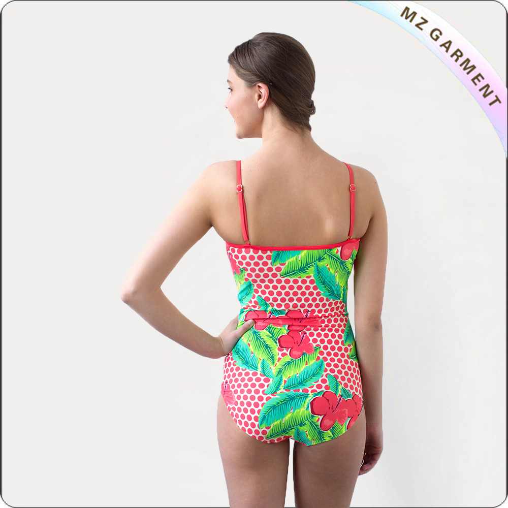 Adult Palm Leaf One Piece Swimsuit