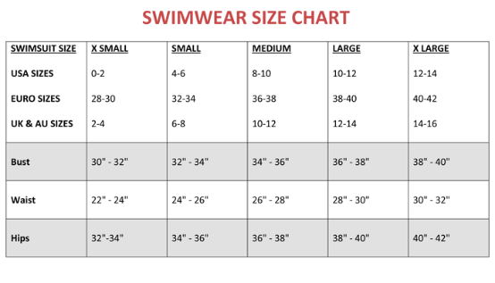 adult swimsuit size