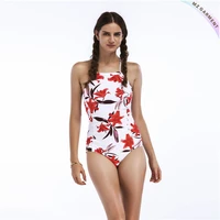 Solid One Piece Swimsuit, Thin Strap, Cross Back, Assorted Pattern