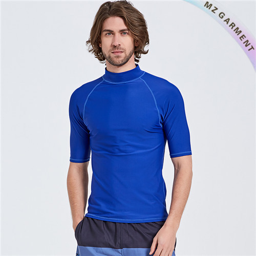 Half Sleeve Rash Guard Shirt, 80% Nylon, 20% Spandex, UPF 50+