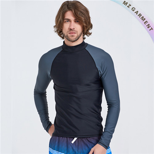 Long Sleeve Men Rash Guard, Nylon, Spandex Material, Custom Design