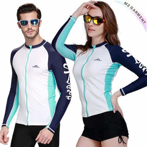 Long Sleeve Zip up Rashguard Retail