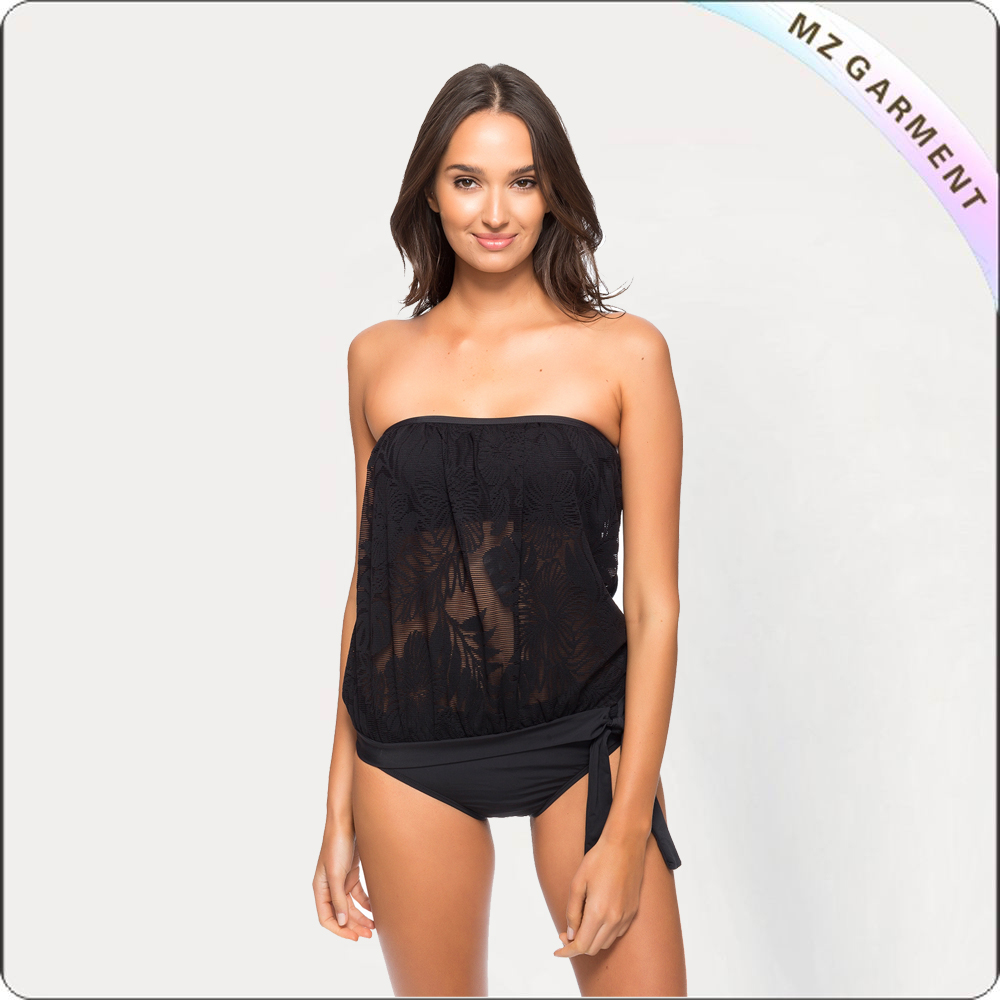 Adult Lace Cover Up Bandeau Tankini