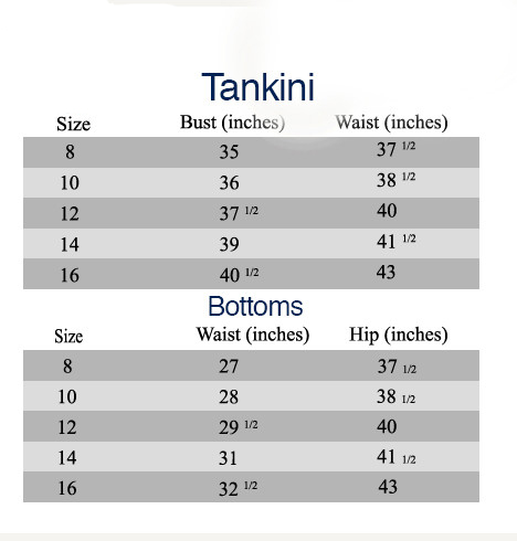tankini size