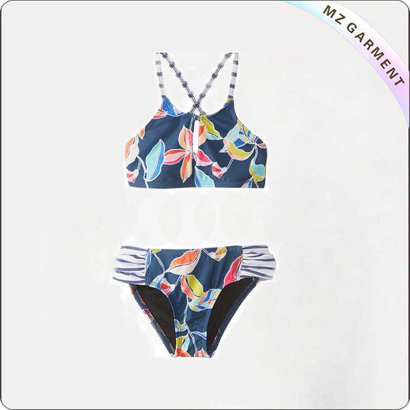 Girl's Tropical Two Piece Bikini