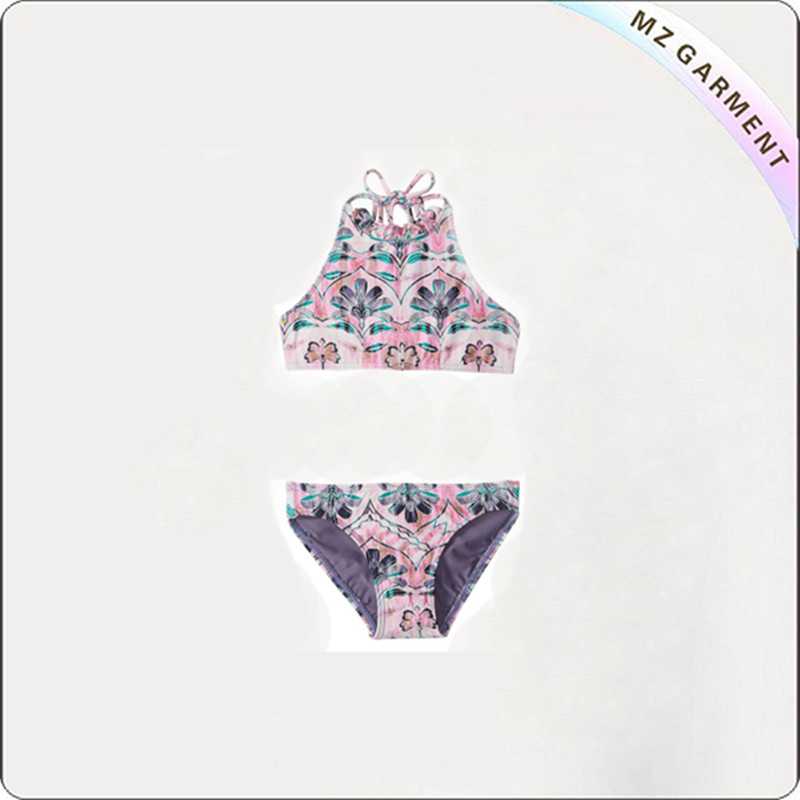 Girls' Starlis High Neck Halter Bikini Set
