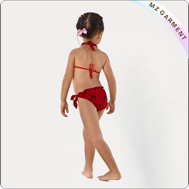Kids Ruffled String Bikini