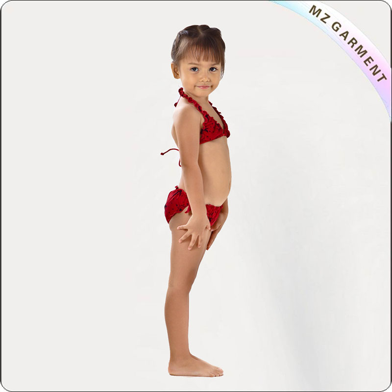 Kids Ruffled String Bikini