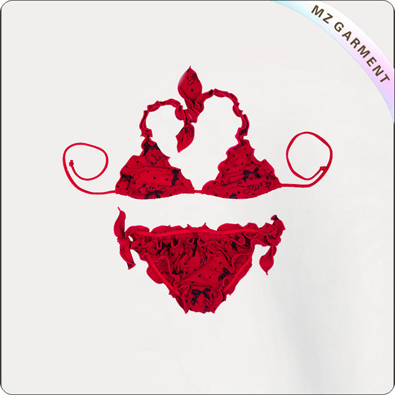 Kids Ruffled String Bikini