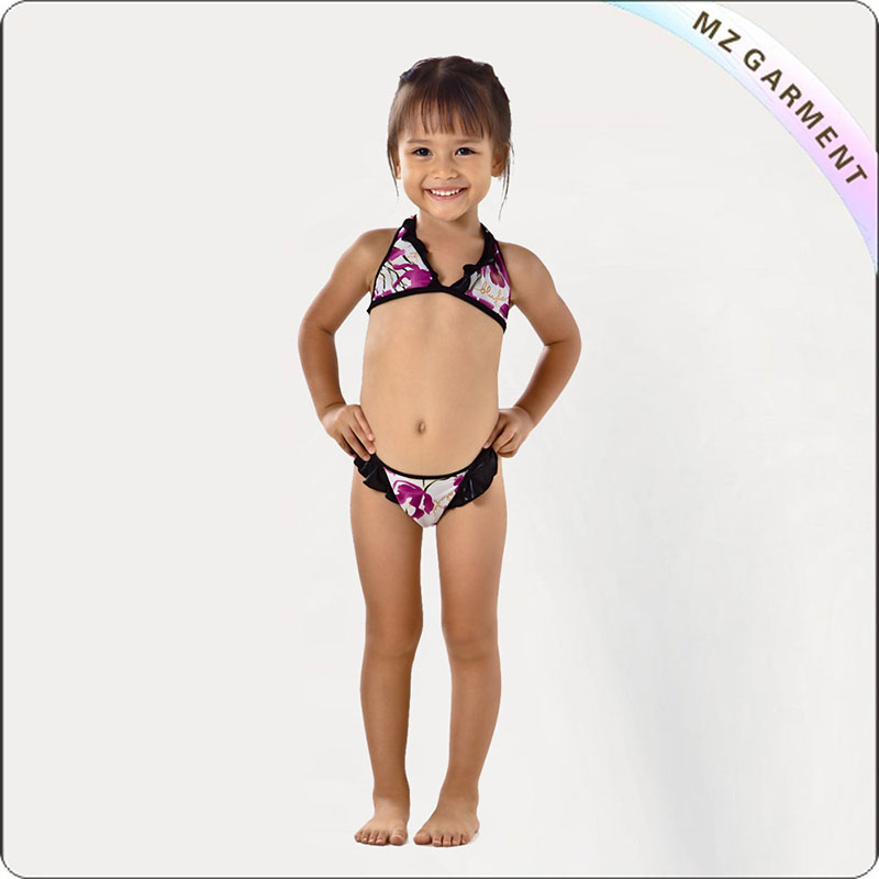 Kids Ruffled Trikini