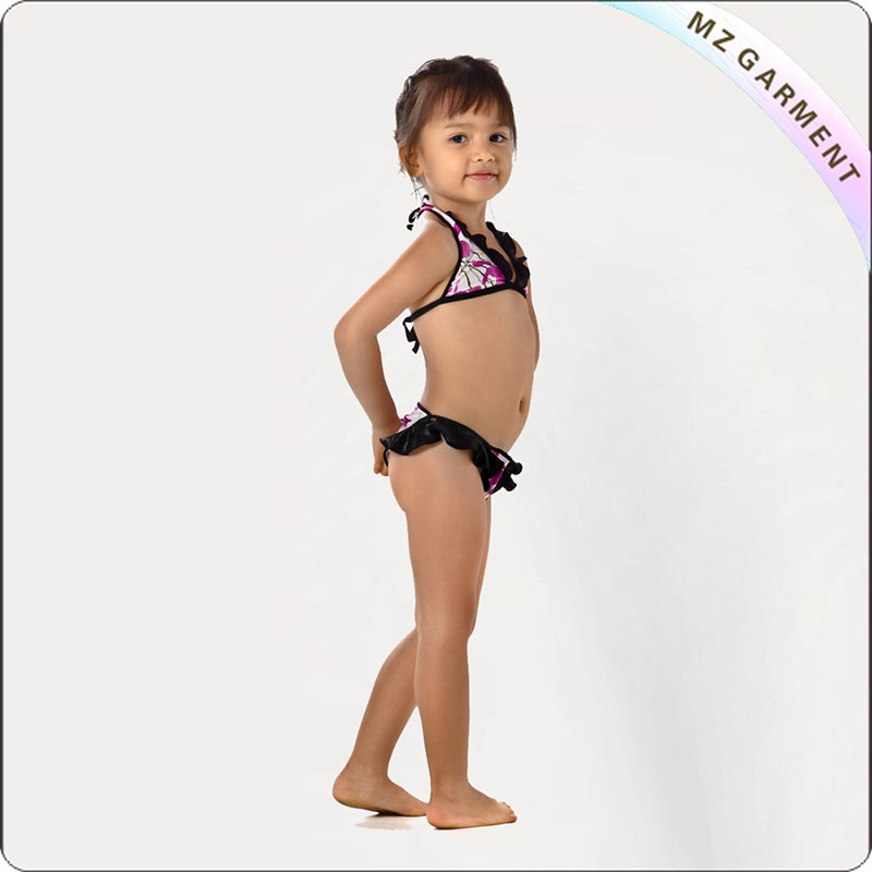 Kids Ruffled Trikini