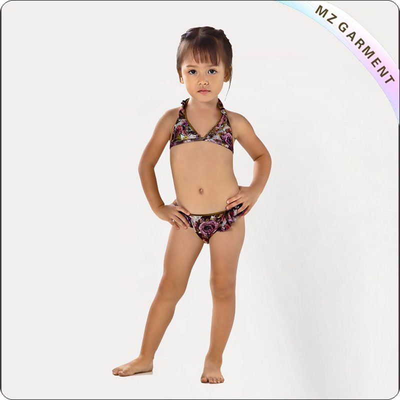 Kids Two Piece Rose Swimwear