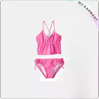 Girls' Cove Solid Bralette Bikini Set 82% Nylon 18% Spandex