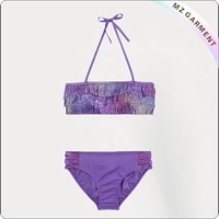 Kids Violet Bandeau Bikini