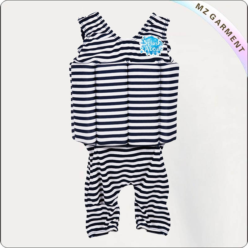 Children Zebra Stripe Floating Suit