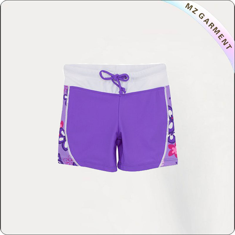 Girl Purple Aqua Booty Shorts