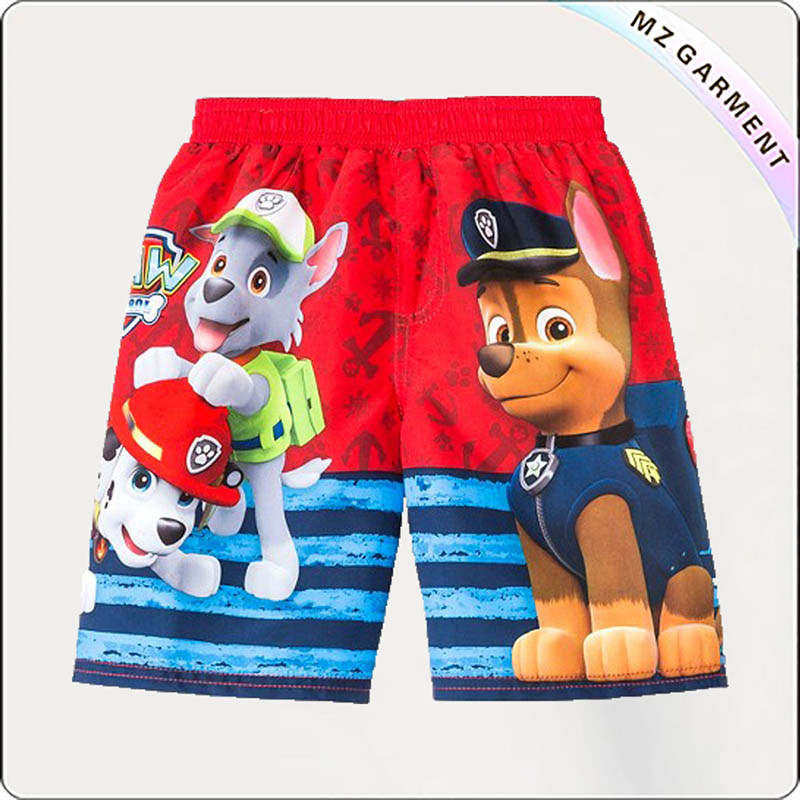 Boy Bear & Dog Bathing Trunks