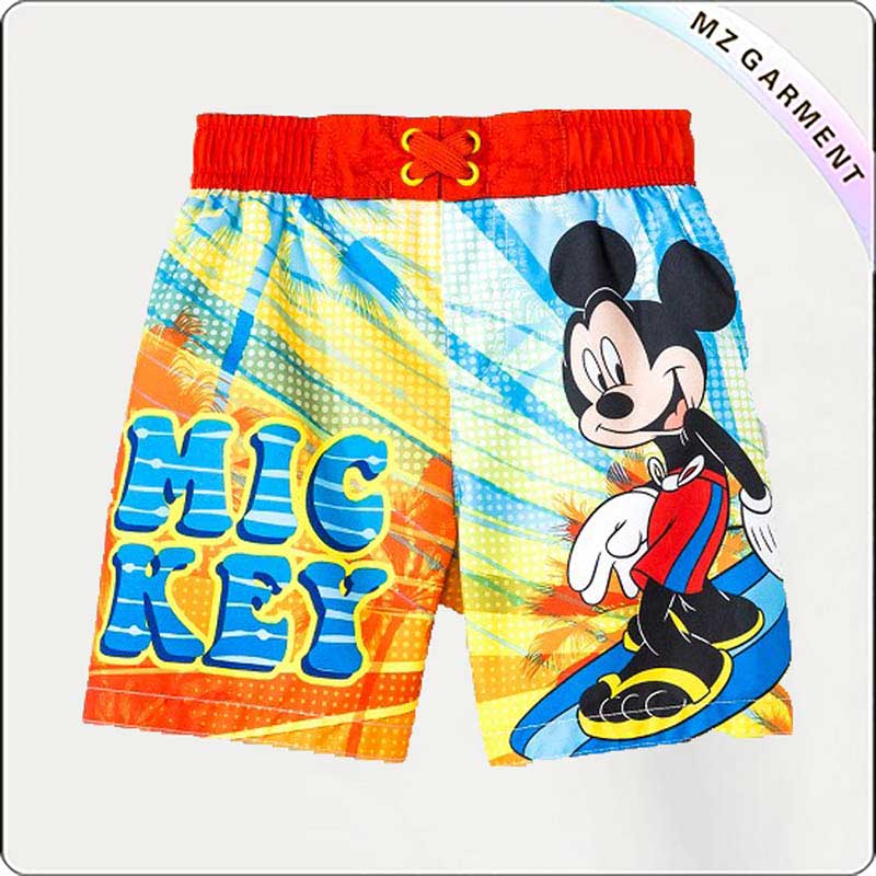Boy Mickey Mouse Surf Trunks