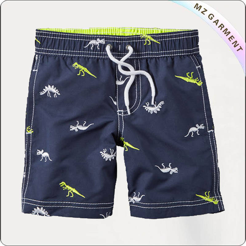 Boys Mini Dinosaur Beach Shorts