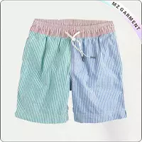 Boys Pinstripe Swim Trunks